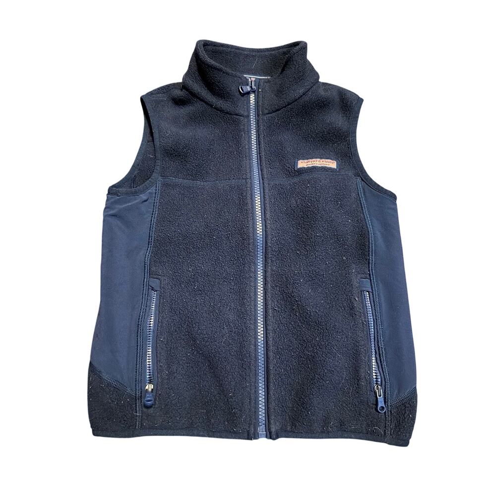 Vineyard vines 5t fleece vest blue